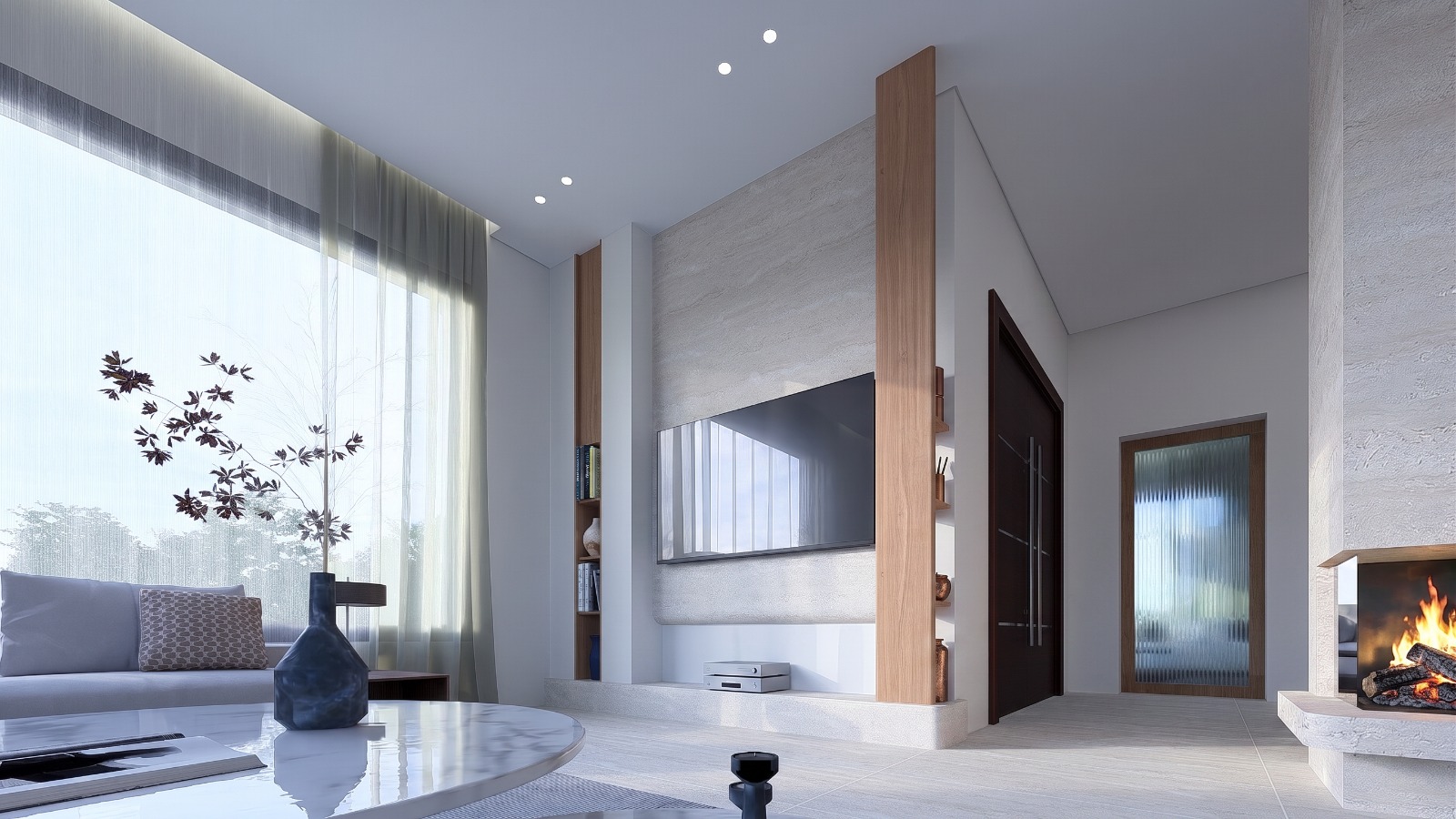 A.M. Interior Project — lounge and media wall, Beqaa